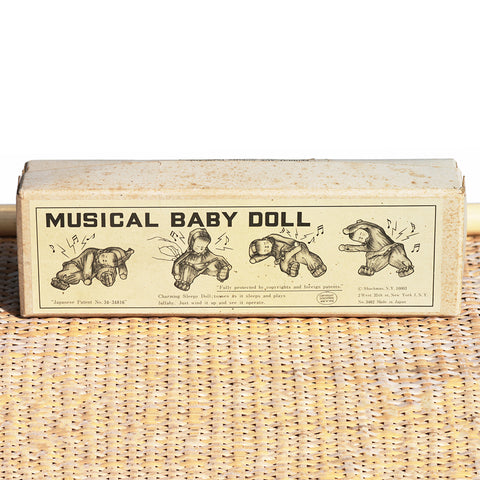 Ancienne boîte vide Shackman pour jouet Musical Baby Doll made in Japan