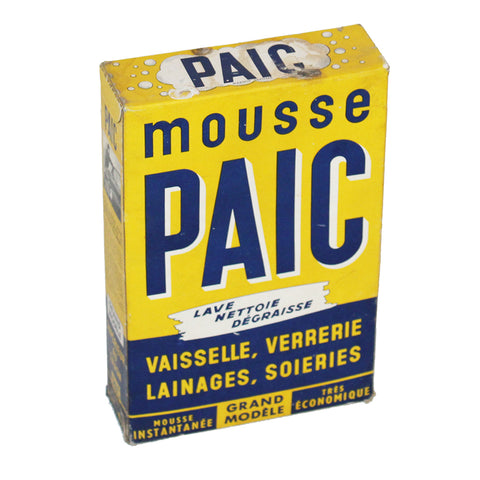 Paquet de lessive en poudre vintage mousse Paic non ouvert