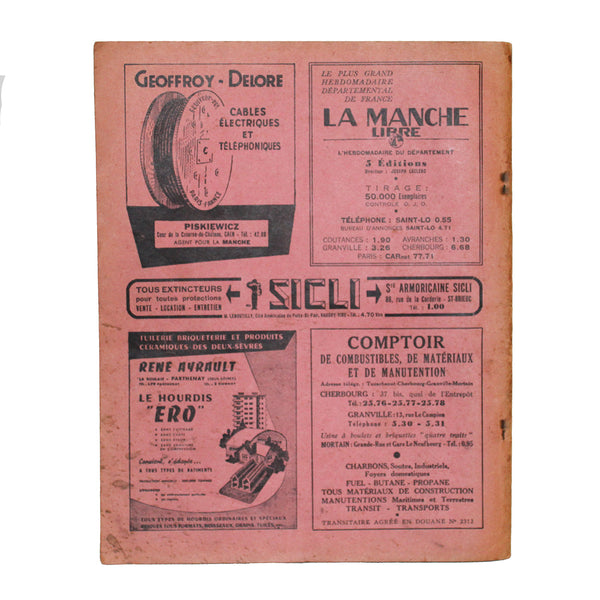 Ancien bottin annuaire officiel des abonnés au téléphone de la Manche 1955