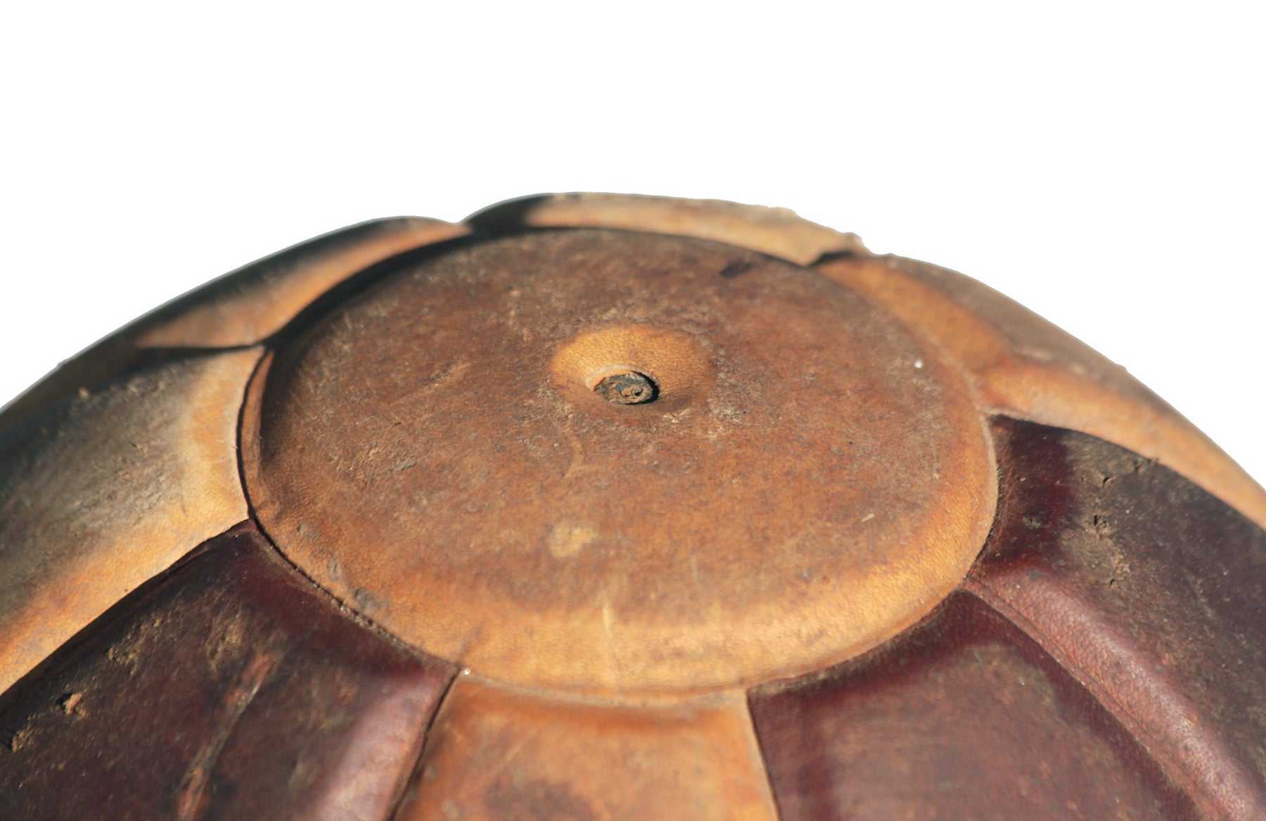 Ancien Ballon De Médecine En Cuir - 6 Lbs - Début XXème Siècle - Gym Vintage