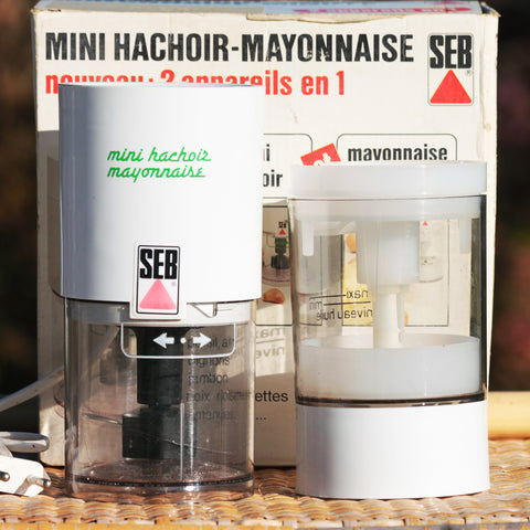 Petit Robot vintage Seb mini hachoir-mayonnaise en boîte