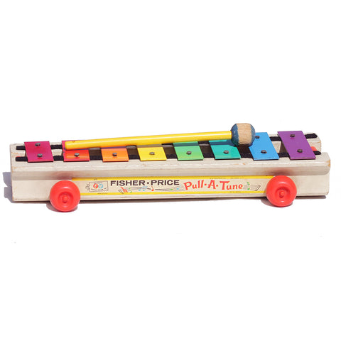 Jouet Xylophone Pull A Tune Fisher Price vintage de 1964