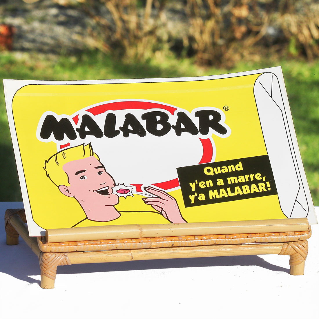 Grand sticker publicitaire autocollant vintage Malabar