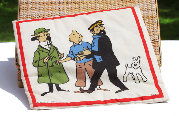 Coussin plat Tintin - Lombard - Hergé 1979
