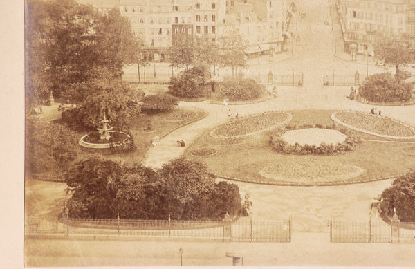 Ancienne photo sous cadre Le Havre Jardin de l'Hôtel de Villle rue de Paris embouchure de la Seine