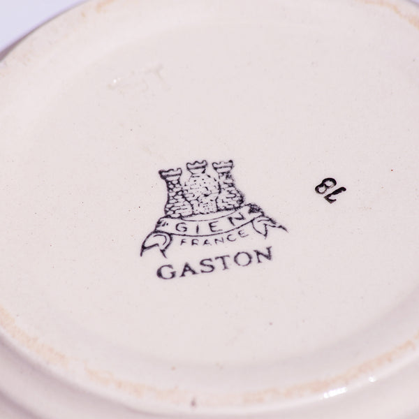 Ancien pot avec couvercle en faïence de Gien modèle Gaston