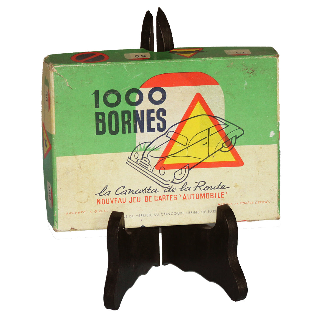 Jeu de société ancien 1000 Bornes 1ère édition de 1956 la Canasta de la Route