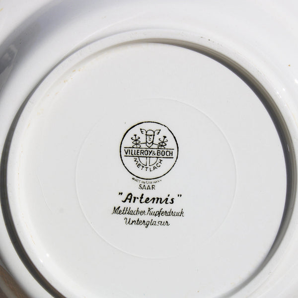 Assiette creuse à soupe vintage Villeroy & Boch modèle Artemis ( à l'unité )