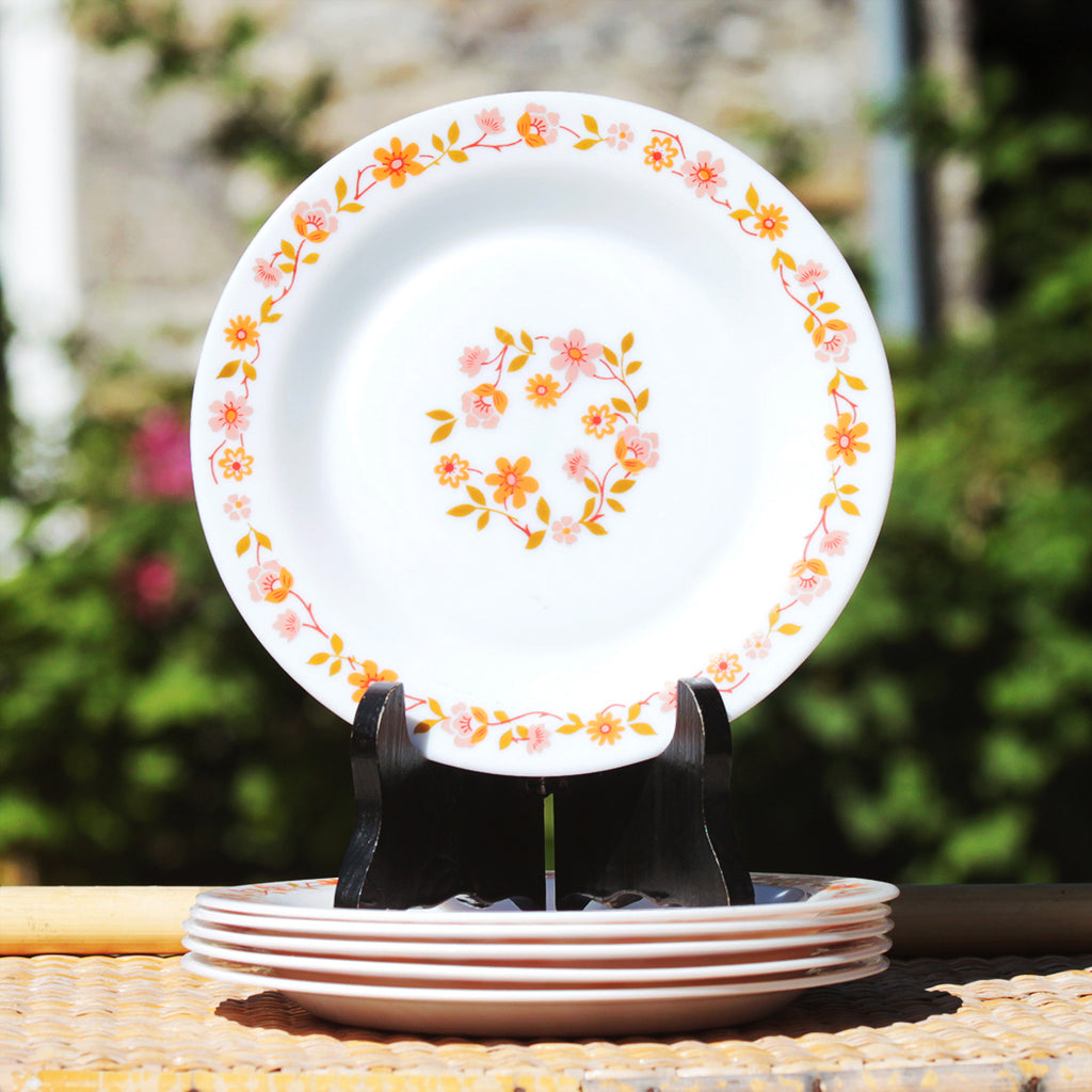 4 assiettes dessert fleurs lotus Arcopal 4 assiettes dessert fleurs lotus Arcopal