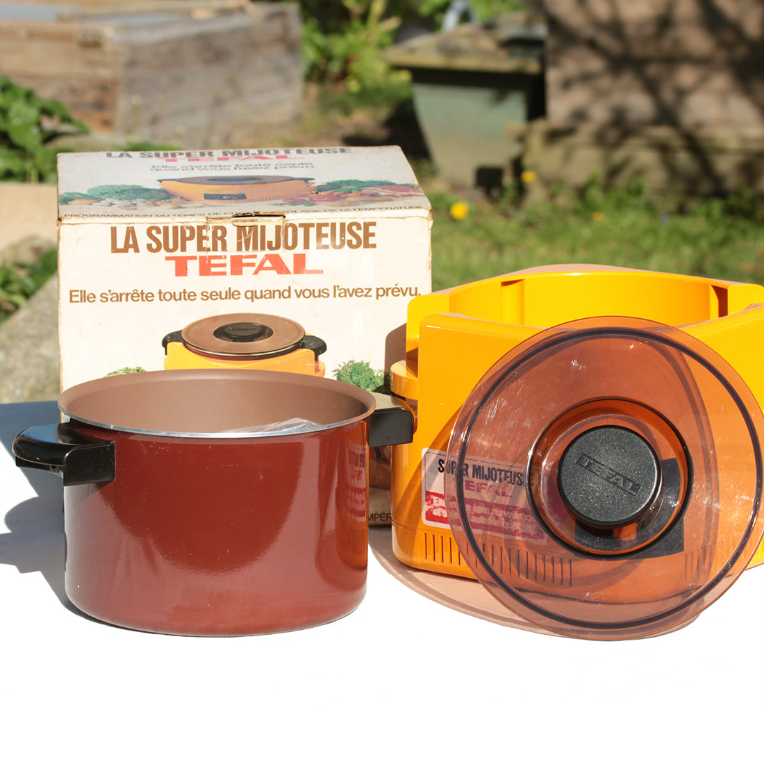 Appareil Tefal vintage La Super Mijoteuse électrique orange en boîte