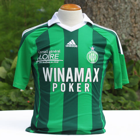 Maillot de football AS Saint Etienne domicile 2011/2012 Adidas Winamax Poker taille S