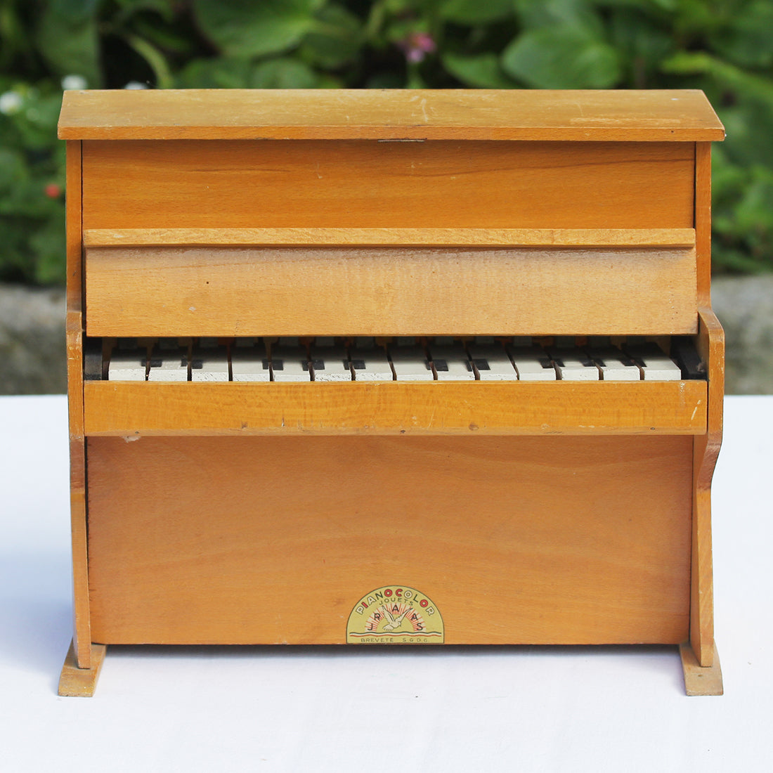 Jouet ancien petit piano en bois Pianocolor Jouets JRAAS