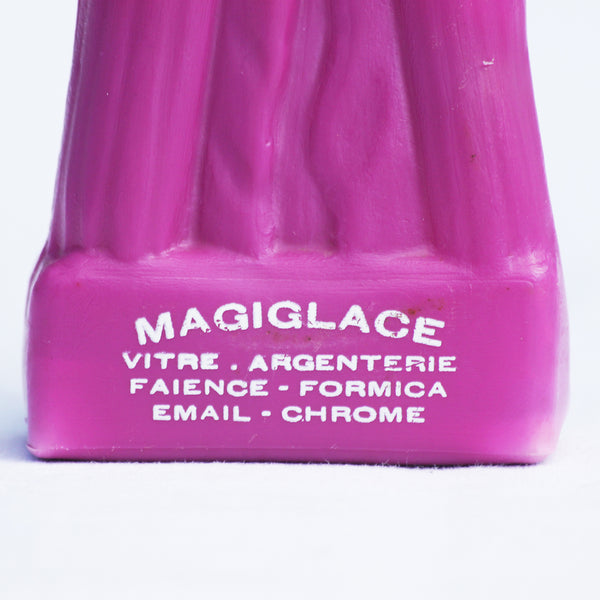 Flacon publicitaire vintage en plastique Magiglace cow-boy violet ( cyclisme 1974 )