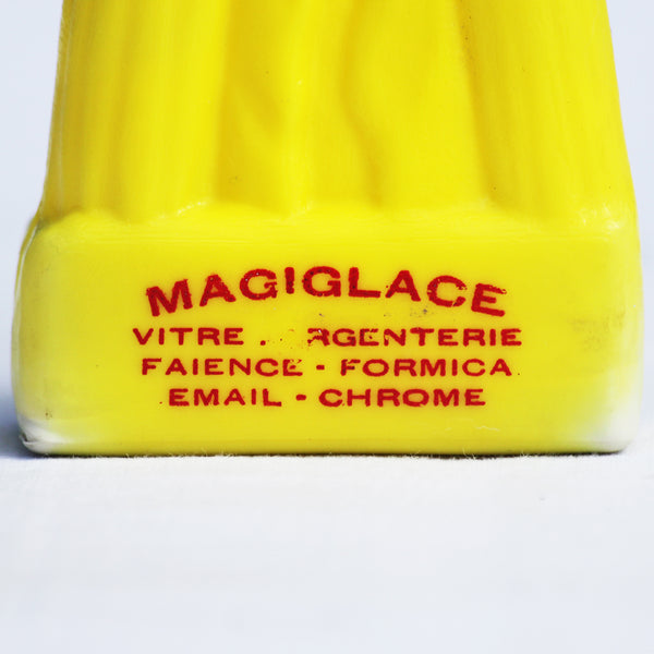 Flacon publicitaire vintage en plastique Magiglace cow-boy jaune ( cyclisme 1974 )