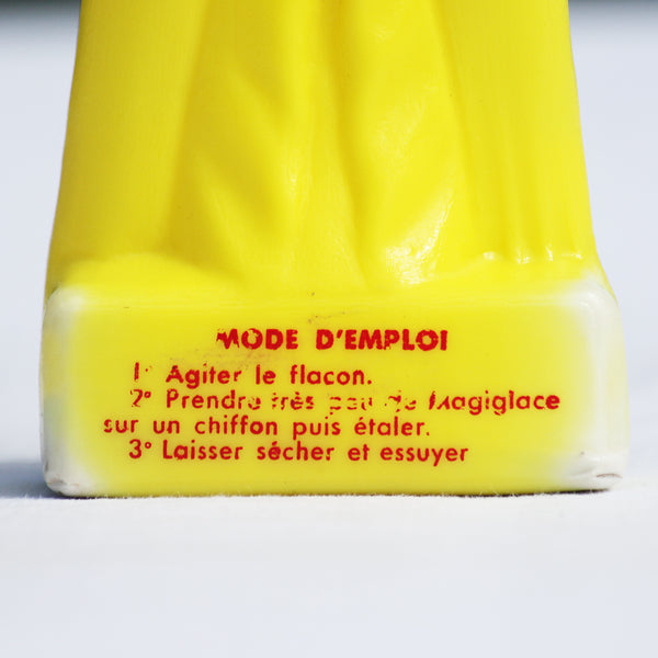 Flacon publicitaire vintage en plastique Magiglace cow-boy jaune ( cyclisme 1974 )
