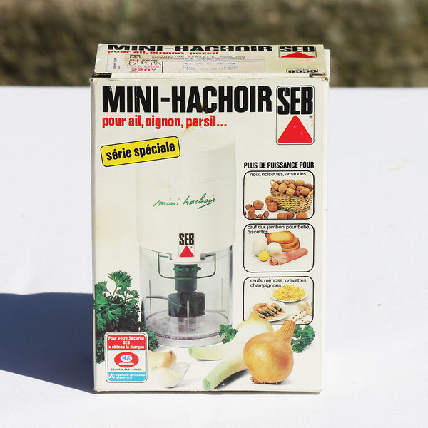 Petit robot vintage mini-hachoir électrique Seb série spéciale 8553