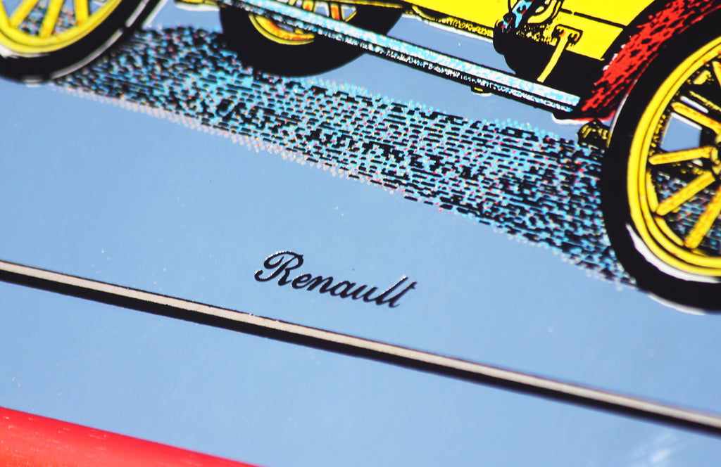 Miroir publicitaire sérigraphié vintage voiture Renault – La Roue du Passé