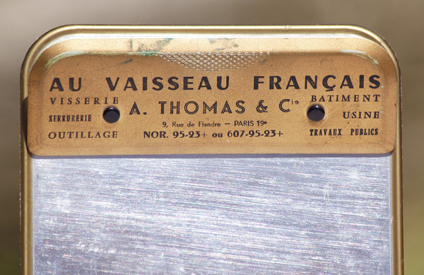 Ancien cadencier publicitaire Au Vaisseau Français fournitures pour usines A. Thomas & Cie à Paris