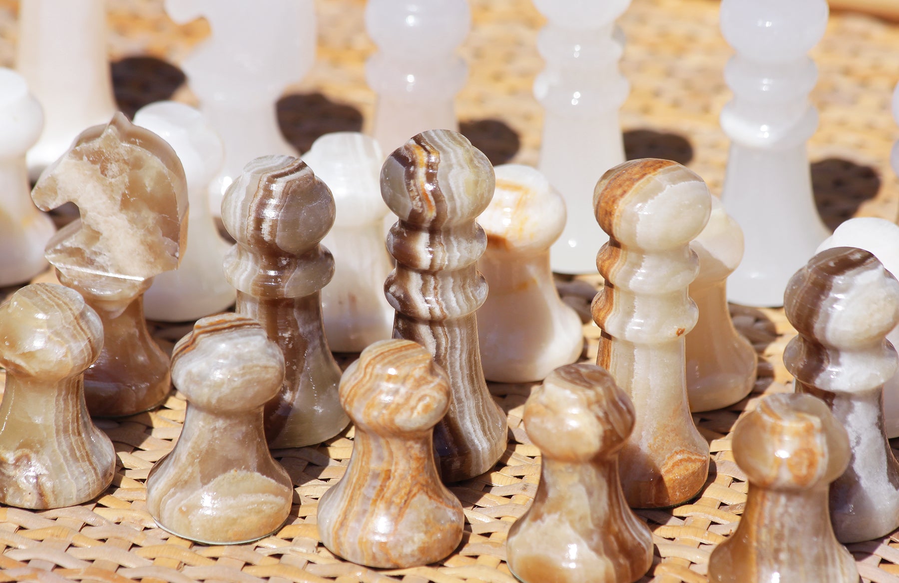 Jeu d'échecs - 'Egypte Pharaons' (33) - Étain/laiton et