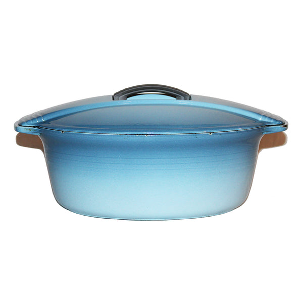 Cocotte en fonte vintage le Creuset modèle FUTURA n° 33 par Jean louis Barrault