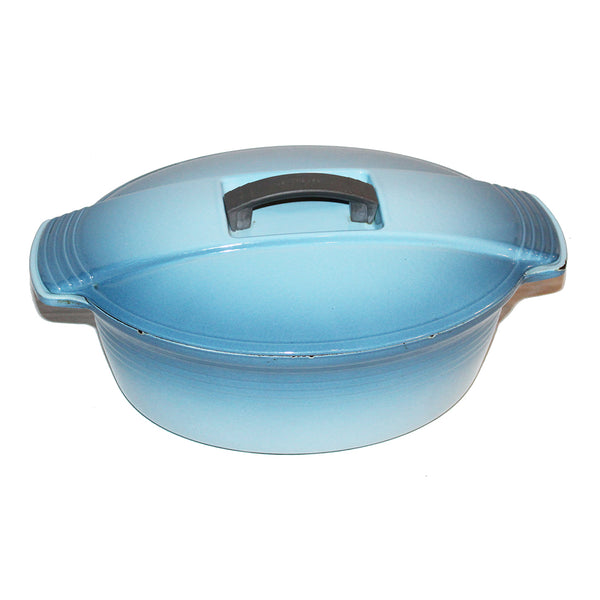 Cocotte en fonte vintage le Creuset modèle FUTURA n° 33 par Jean louis Barrault