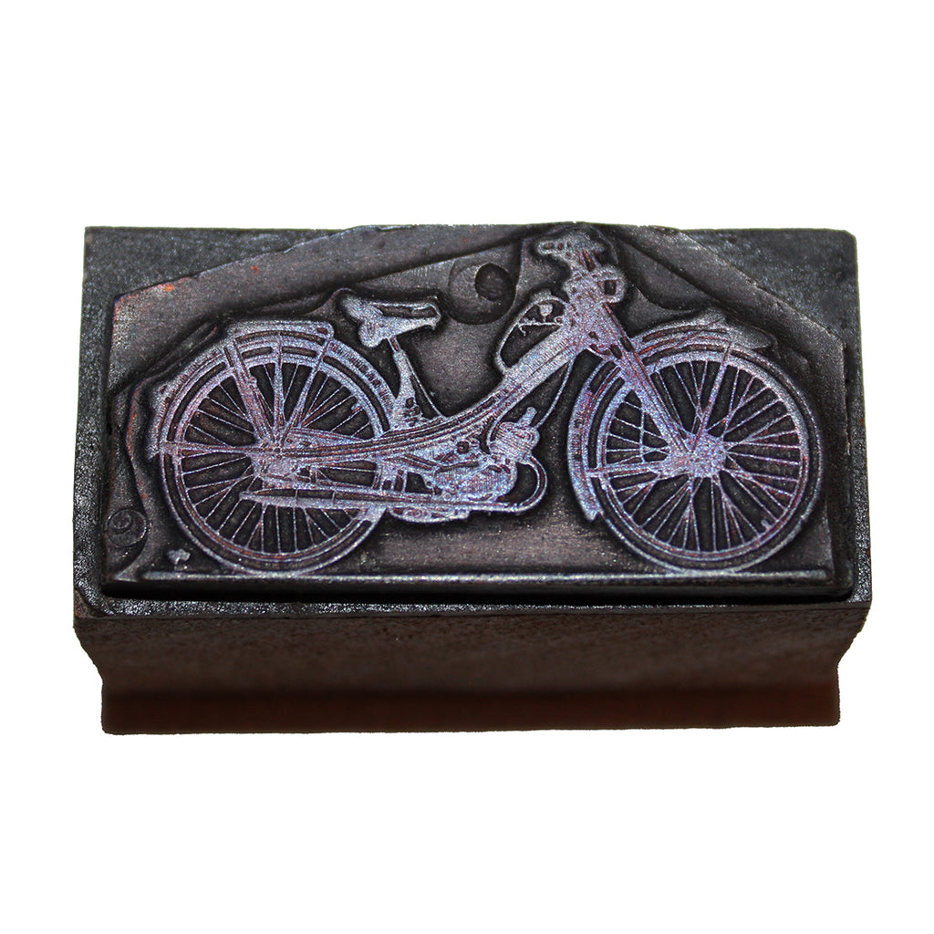Ancien tampon encreur / matrice d'imprimerie mobylette vlo vap motob La Roue du Pass Ancien tampon encreur / matrice d'imprimerie mobylette vlo vap motob La Roue du Pass