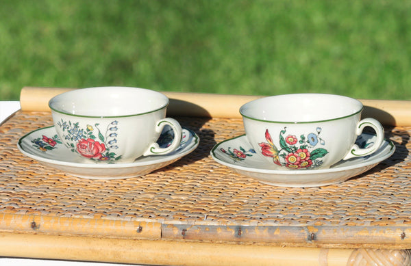 Duo de tasses à thé + soucoupes de Villeroy & Boch modèle Alt Strassburg