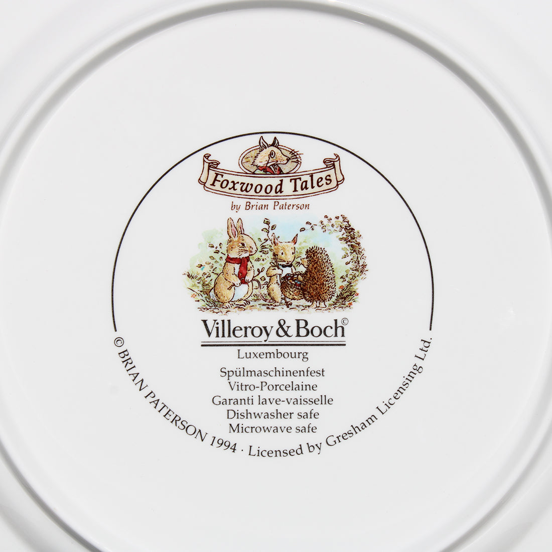 Assiette Villeroy & Boch - Foxwood Tales By Brian Paterson - Porcelaine Blanche