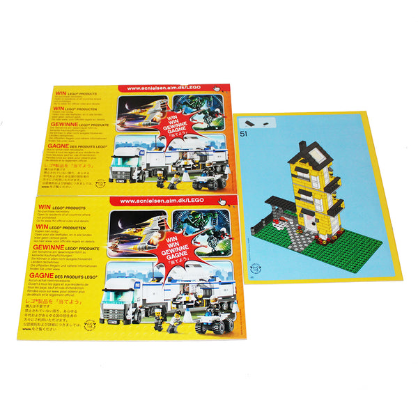 Ensemble des 3 notices pour le Lego Creator La Maison d'été 4996 (2008)