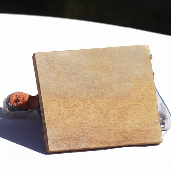 Ancien santon de Provence 31 cm en terre cuite la lavandière provençal