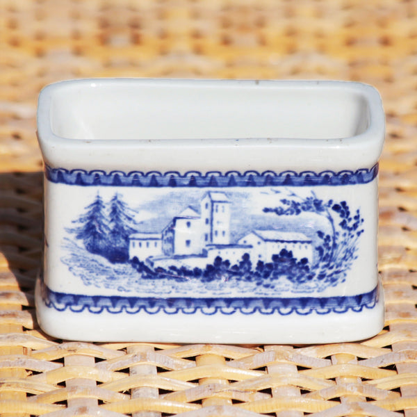 Ancien rond de serviette Villeroy & Boch modèle Burgenland bleu