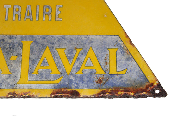 Ancienne plaque émaillée publicitaire Ici Machine à Traire Alfa Laval agriculture