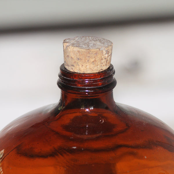 Grand flacon de pharmacie vide vintage en verre ambré 2500 ml