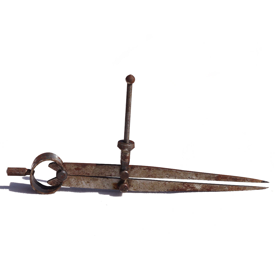 Ancien compas droit à serrage rapide de bijoutier 19 cm