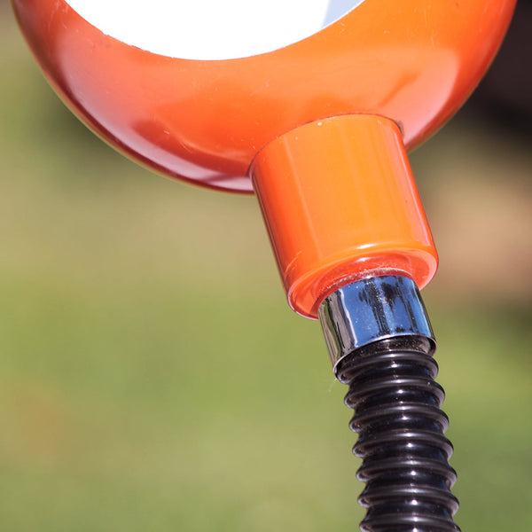 Lampe de bureau flexible à poser vintage eyeball Space Age métal orange