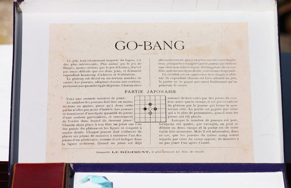 Ancien jeu de société Go-Bang fin XIXème siècle / début XXème siècle