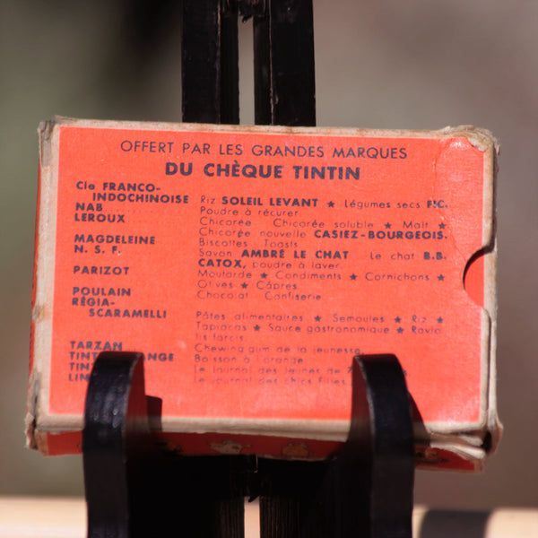Ancien jeu de cartes des sept familles Tintin version du Chèque Tintin ( 1962 )