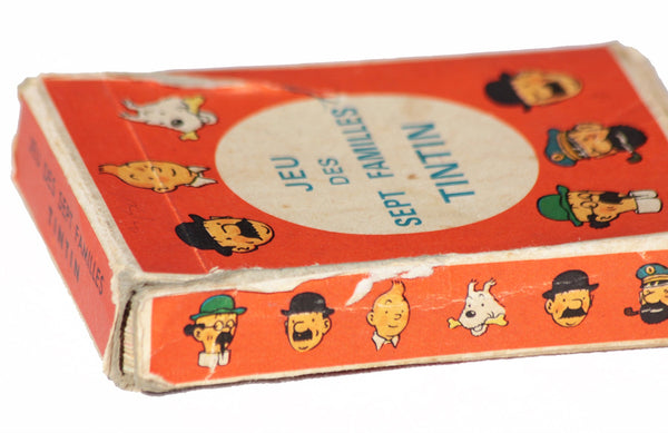 Ancien jeu de cartes des sept familles Tintin version du Chèque Tintin ( 1962 )