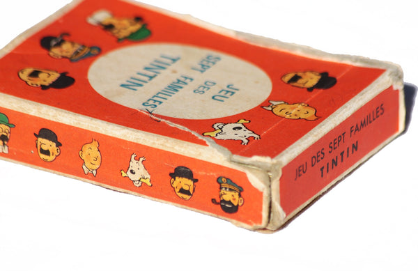 Ancien jeu de cartes des sept familles Tintin version du Chèque Tintin ( 1962 )