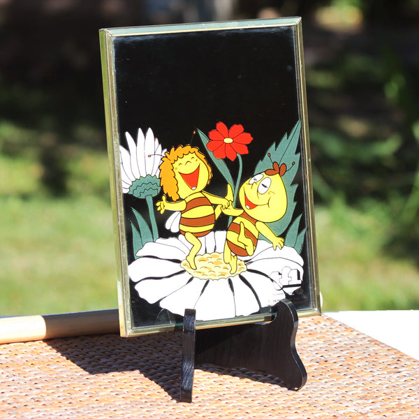 Petit miroir vintage Maya l'Abeille TF1 ( 1978 )