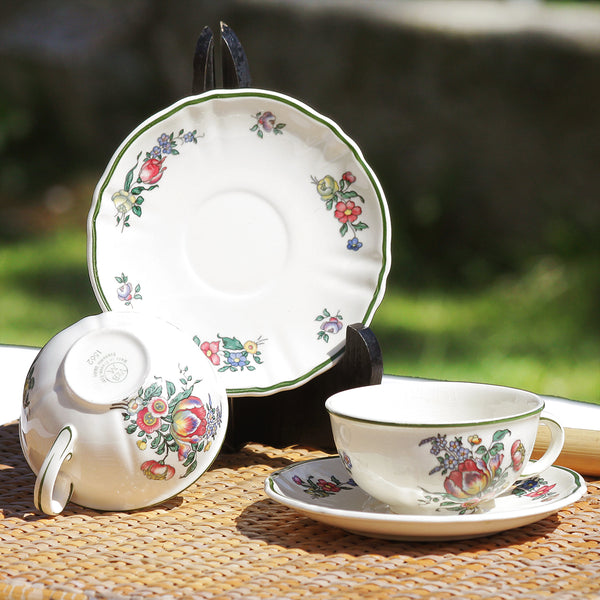 Duo de tasses à thé + soucoupes de Villeroy & Boch modèle Alt Strassburg