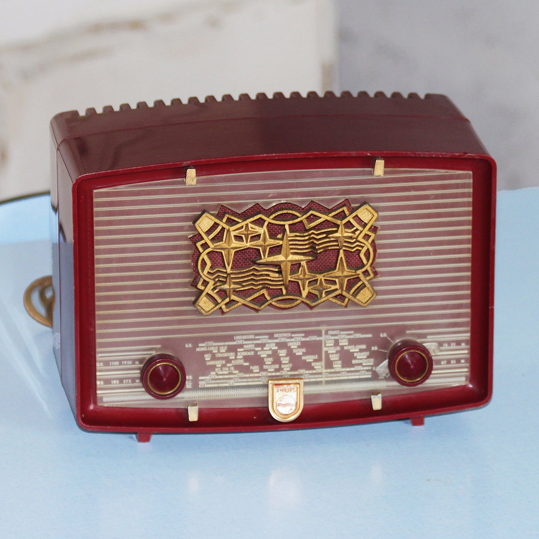 Ancienne radio Philips BF 151 U à lampes de 1955 à restaurer