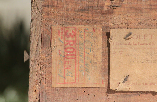 Ancienne caisse publicitaire en bois vins Château de la Fonvieille Montbazillac années 1940