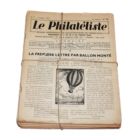 Ensemble de 57 journaux / magazines / revues Le Philatéliste des années 1940