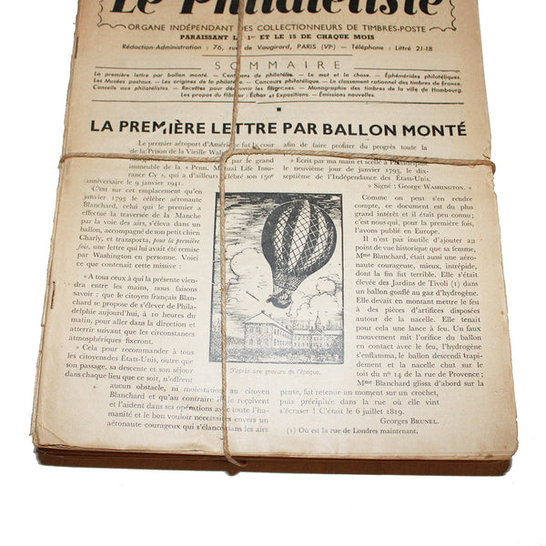 Ensemble de 57 journaux / magazines / revues Le Philatéliste des années 1940