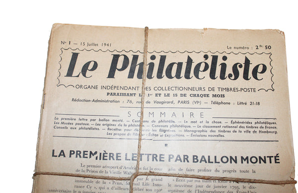 Ensemble de 57 journaux / magazines / revues Le Philatéliste des années 1940
