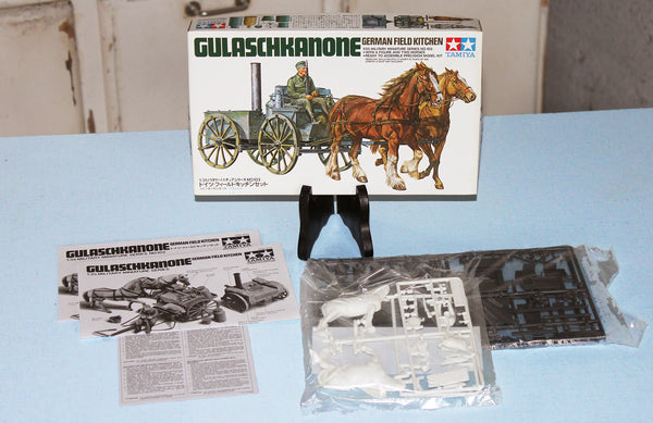 Maquette 1/35 Military Miniature Tamiya vintage Gulasckanone German Field Kitchen