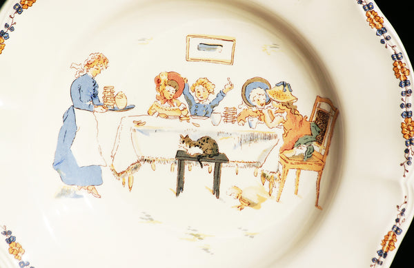 Assiette creuse 23 cm en faïence de Sarreguemines modèle Enfants Richard ( à l'unité )