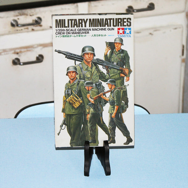 Maquette 1/35 Military Miniature Tamiya vintage German Machine Gun Crew on Maneuver