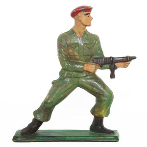 Figurine plastique Starlux soldat béret rouge 39/45 petite casse